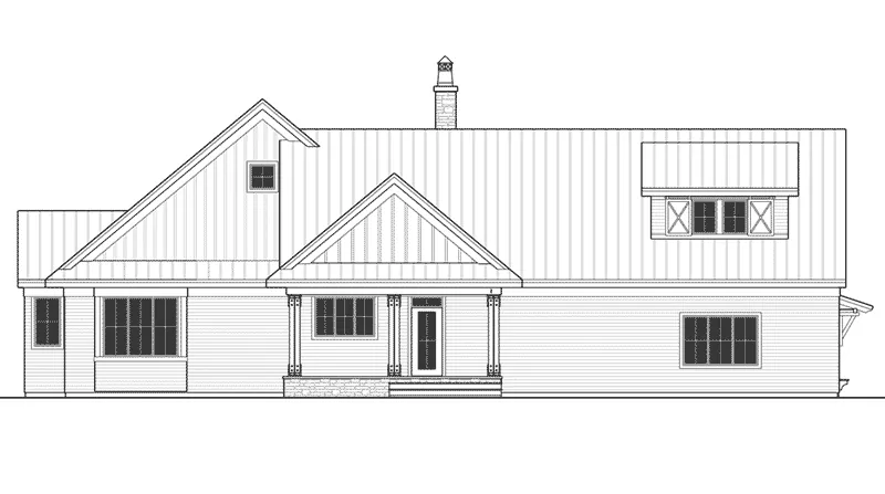 Florida House Plan Rear Elevation - Canoe Cove Modern Farmhouse 091D-0506 - Search House Plans and More