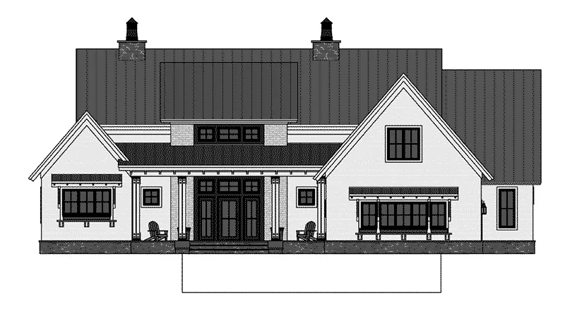 Modern Farmhouse Plan Front Elevation - 091D-0510 - Shop House Plans and More