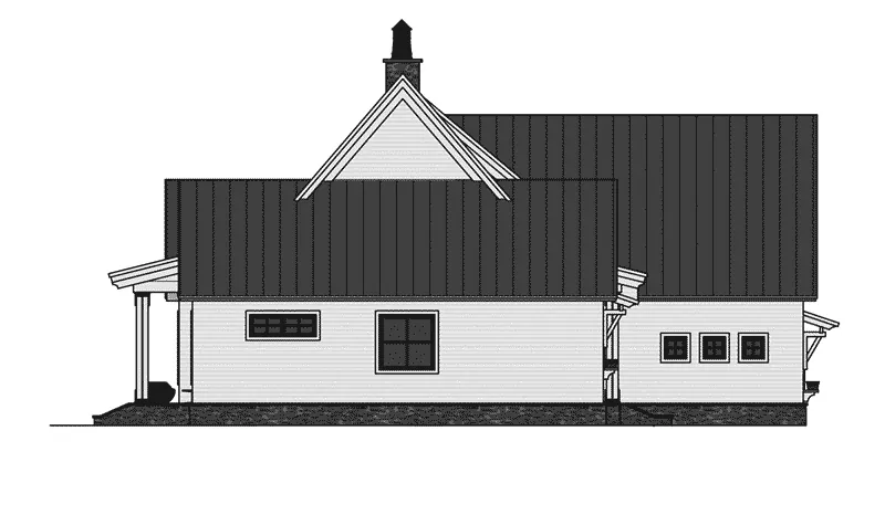 Modern Farmhouse Plan Left Elevation - 091D-0510 - Shop House Plans and More
