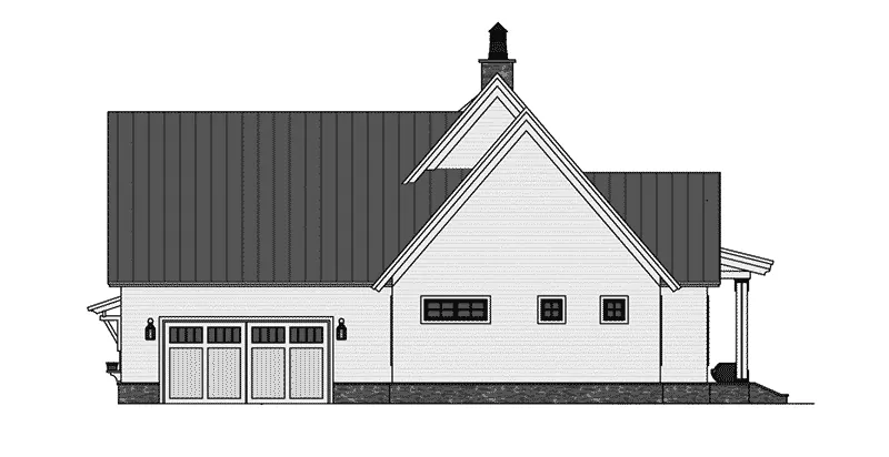 Modern Farmhouse Plan Right Elevation - 091D-0510 - Shop House Plans and More