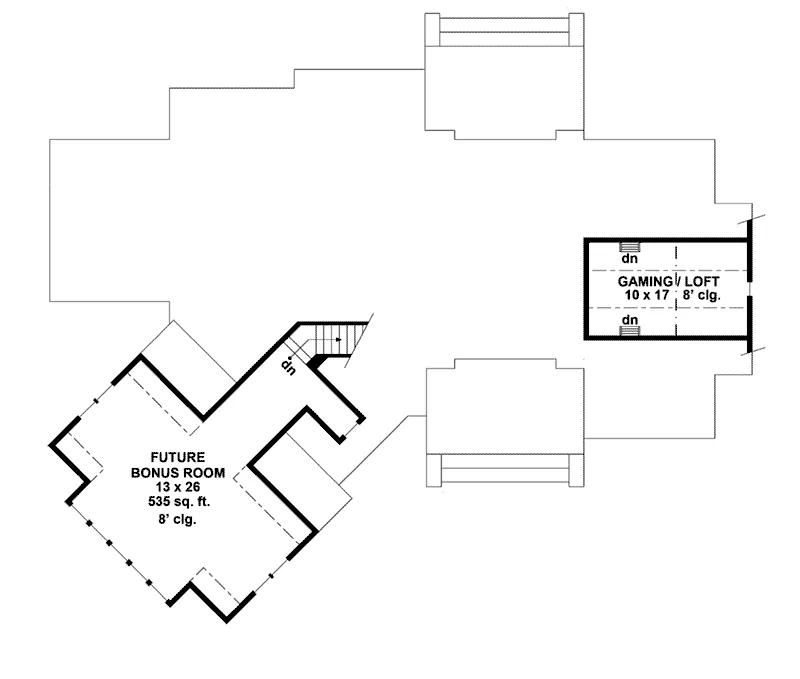 Ranch House Plan Second Floor - 091D-0511 - Shop House Plans and More