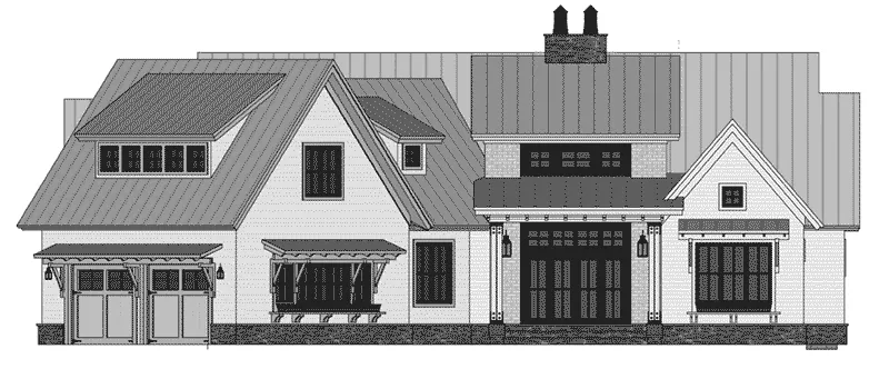 Ranch House Plan Front Elevation - 091D-0511 - Shop House Plans and More