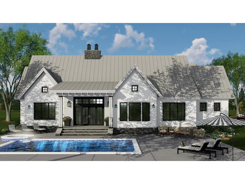 Ranch House Plan Rear Photo 01 - 091D-0511 - Shop House Plans and More