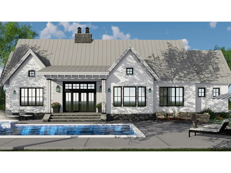 Ranch House Plan Rear Photo 04 - 091D-0511 - Shop House Plans and More