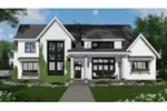 Prairie House Plan Front of Home - 091D-0515 - Shop House Plans and More