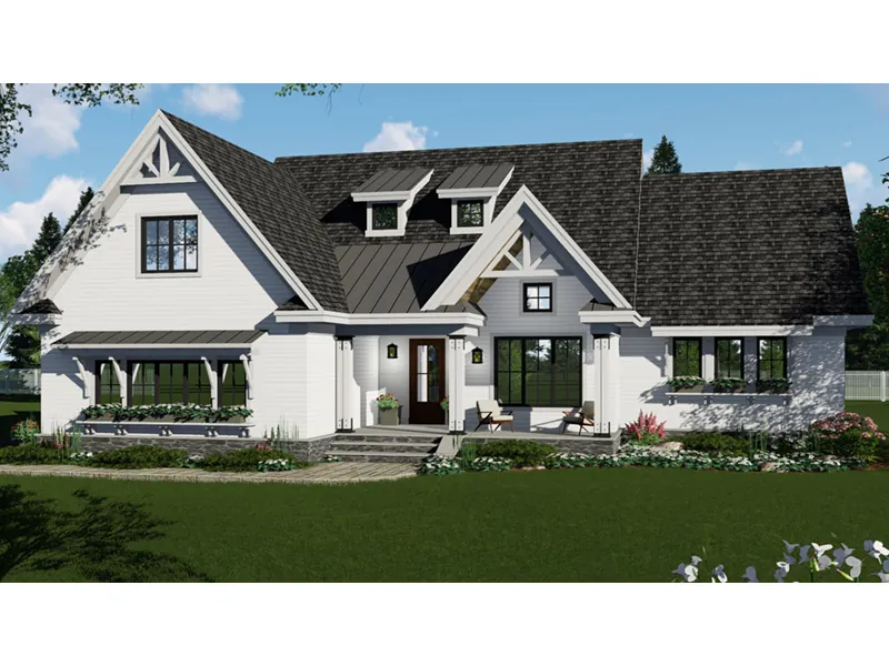 Arts & Crafts House Plan Front Photo 02 - 091D-0522 - Shop House Plans and More