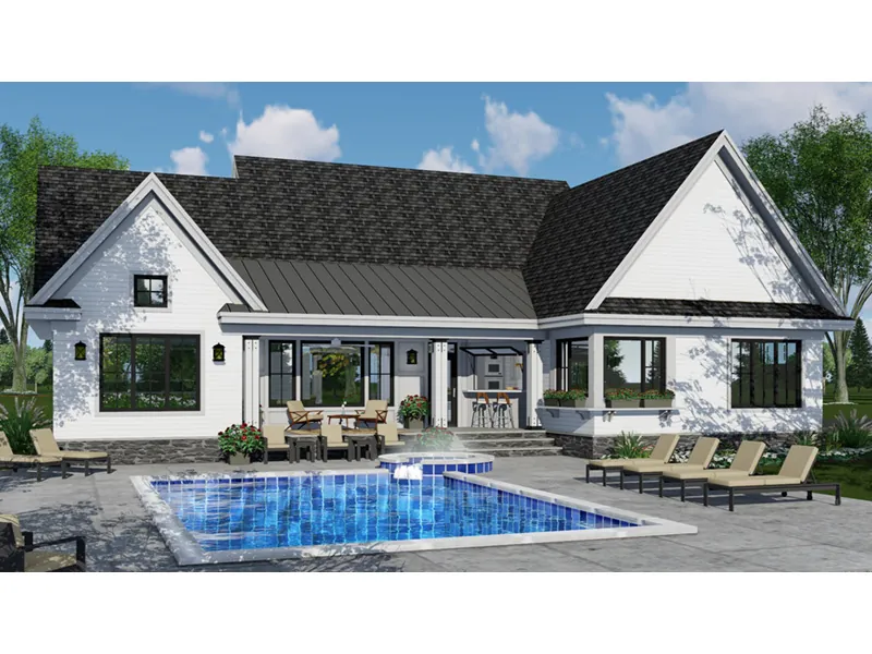 Arts & Crafts House Plan Rear Photo 01 - 091D-0522 - Shop House Plans and More