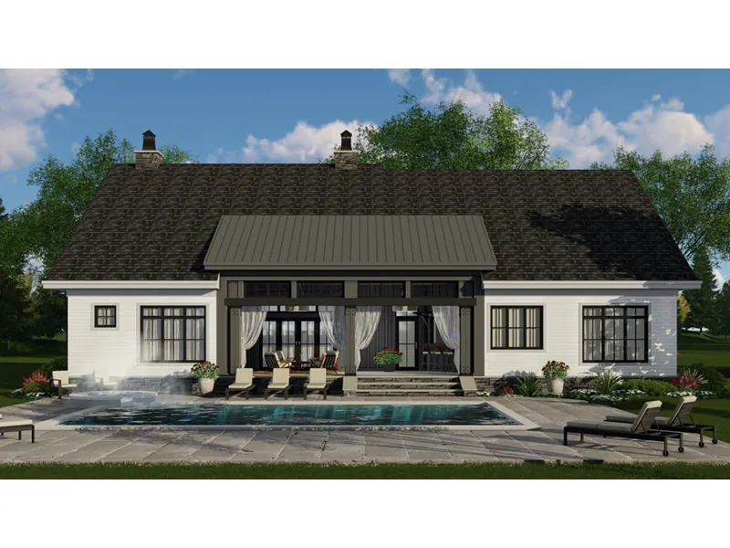 Prairie House Plan Rear Photo 01 - 091D-0524 - Shop House Plans and More