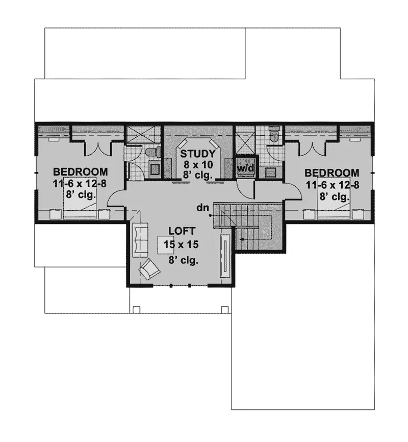Country Home Plan Second Floor 091D-0525