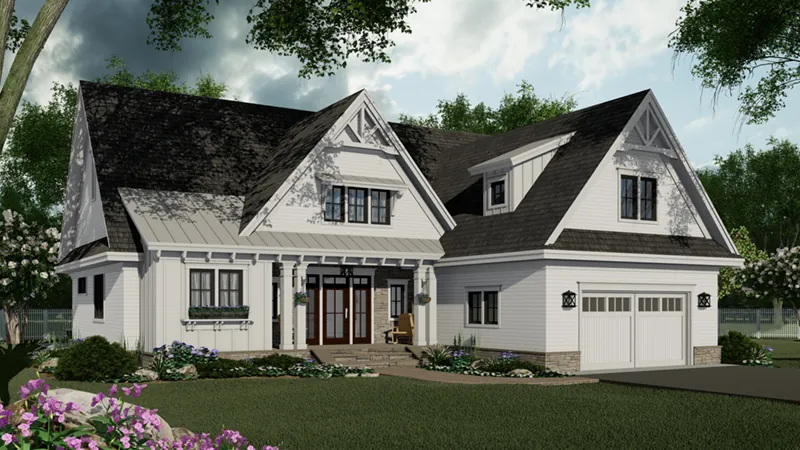 Florida House Plan Front of Home - Kerston Hill Modern Farmhouse 091D-0530 - Search House Plans and More