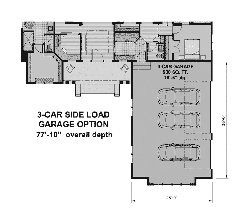 Florida House Plan Garage Floor Plan - Kerston Hill Modern Farmhouse 091D-0530 - Search House Plans and More