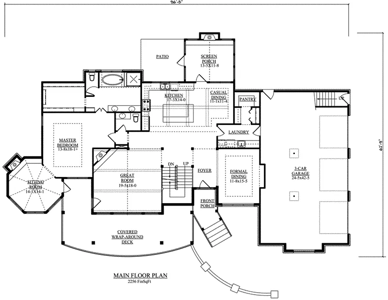 Rustic House Plan First Floor - Sanchez Trail Rustic Home 101D-0025 - Shop House Plans and More