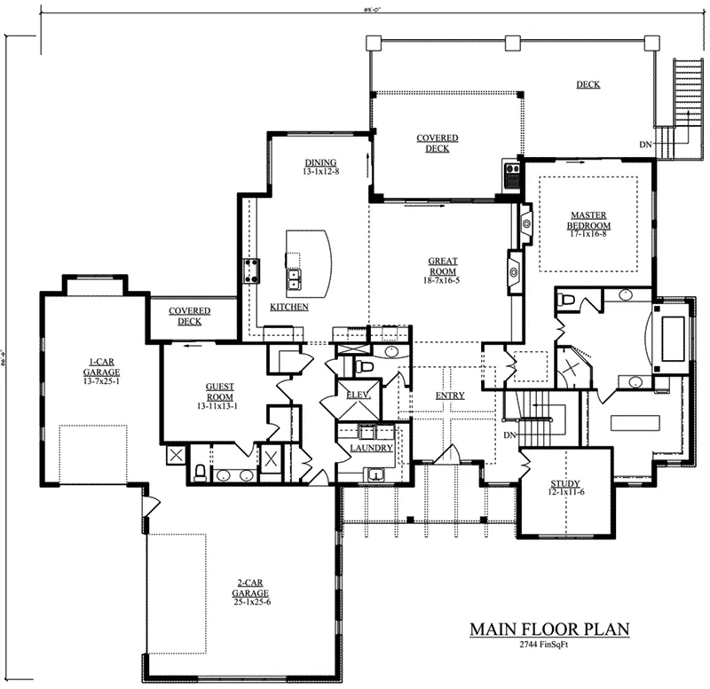 Arts & Crafts House Plan First Floor - Wolfe Trail Craftsman Home 101D-0037 - Shop House Plans and More