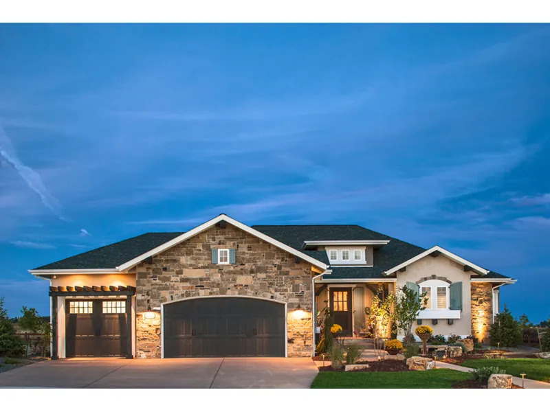 Traditional House Plan Rear Photo 03 - Burke Creek European Home 101D-0045 - Search House Plans and More