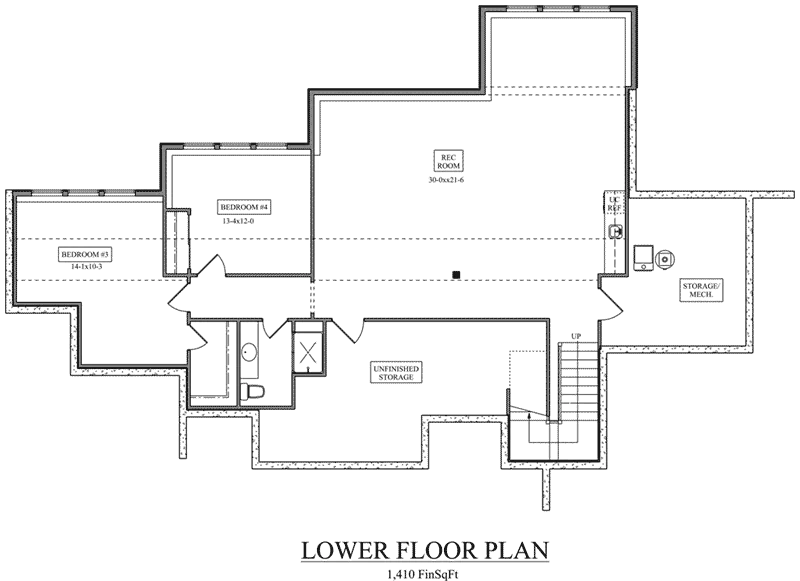 Spanish House Plan Lower Level Floor - Paradise Beach Luxury Home 101D-0048 - Shop House Plans and More