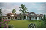 Spanish House Plan Rear Photo 01 - Paradise Beach Luxury Home 101D-0048 - Shop House Plans and More