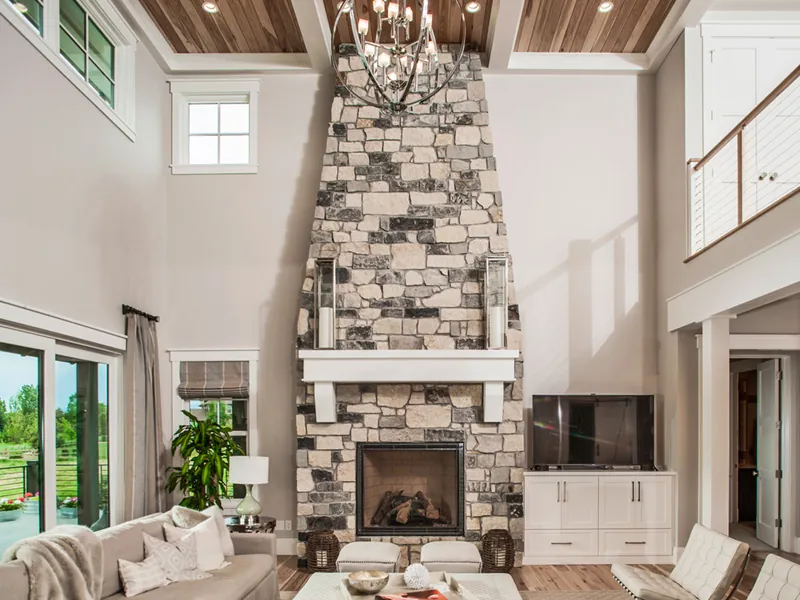 Vacation House Plan Living Room Photo 01 - Murphy Bend Luxury Home 101D-0050 - Shop House Plans and More