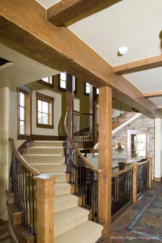 Arts & Crafts House Plan Stairs Photo - Kemper Hill Mountain Home 101S-0003 - Search House Plans and More