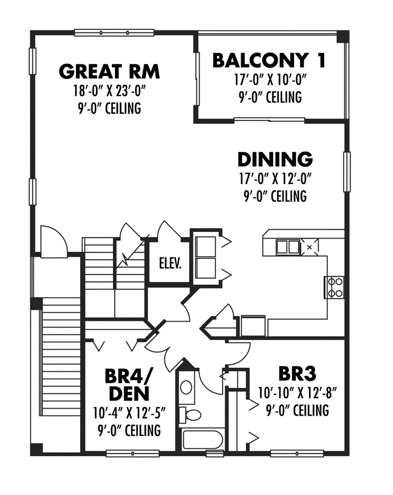 Beach & Coastal House Plan First Floor - Monita Mediterranean Home 116D-0036 - Shop House Plans and More