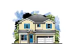Florida House Plan Front of Home - Montego Bay Coastal Sunbelt Home 116D-0037 - Shop House Plans and More
