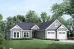 Ranch House Plan Front of House 121D-0013