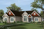 Traditional House Plan Front of House 121D-0015
