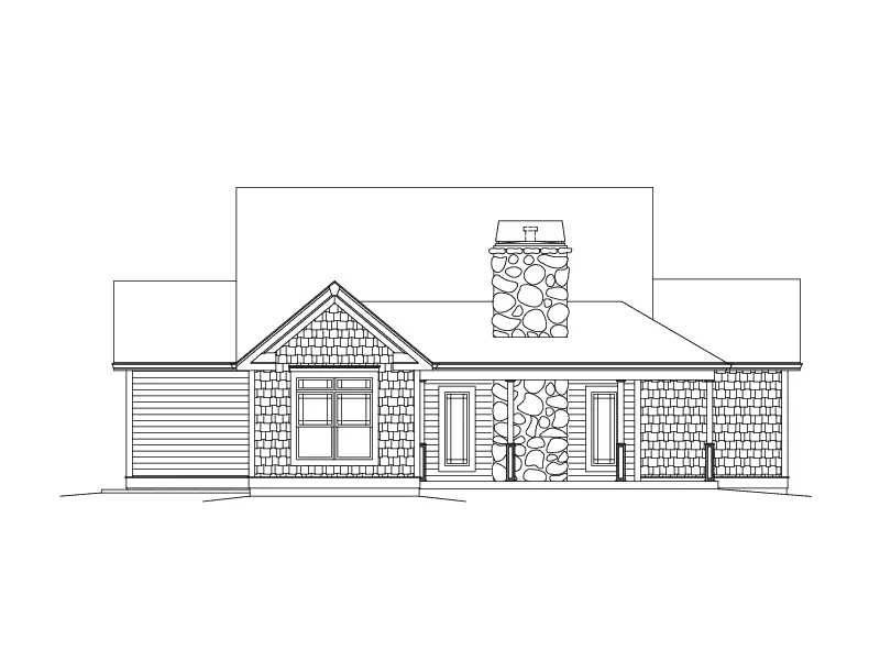 Traditional House Plan Left Elevation - Paige Country Cottage Home 121D-0016 - Shop House Plans and More