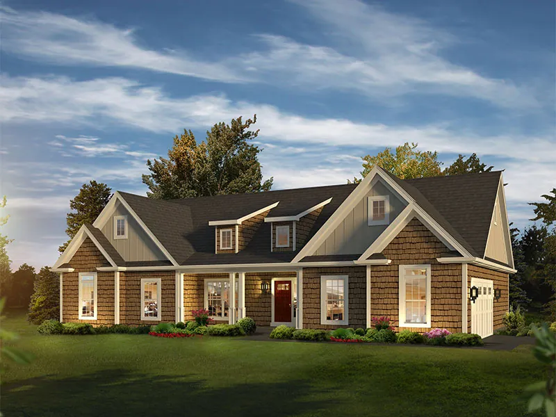 Country House Plan Front of Home - Andrea Shingle Craftsman Home 121D-0043 - Search House Plans and More