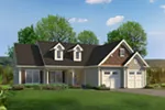 Cape Cod & New England House Plan Front of House 121D-0049