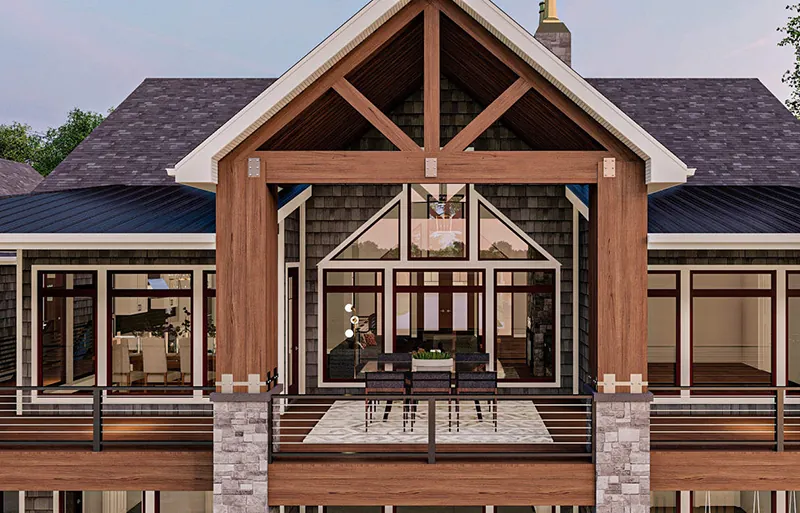 Lake House Plan Deck Photo 01 - 123D-0168 - Shop House Plans and More