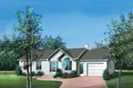European House Plan Front of Home - Karen Creek Ranch Home 126D-0314 - Search House Plans and More