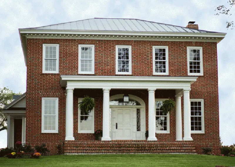 Colonial House Plan Front of Home - Bristol Lane Georgian Home 128D-0033 - Search House Plans and More