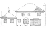 Beach & Coastal House Plan Rear Elevation - Evangeline Plantation Home 128D-0067 - Search House Plans and More
