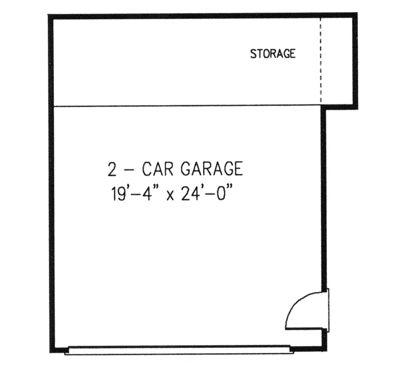 Ranch Home Plan Garage 137D-0007