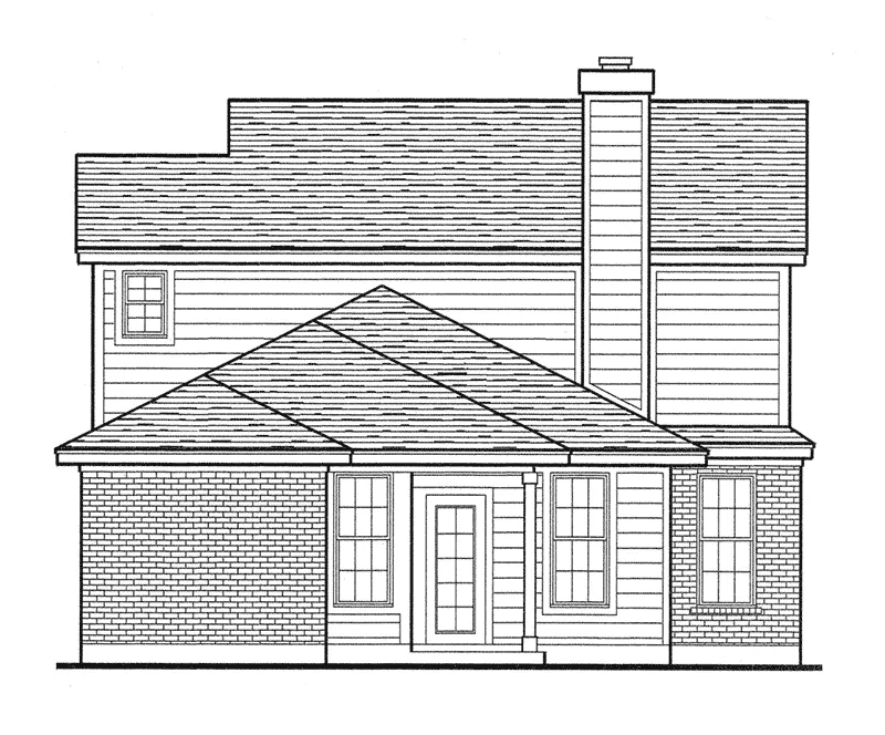 Country House Plan Rear Elevation - Pattyanna Country Home 137D-0007 - Shop House Plans and More