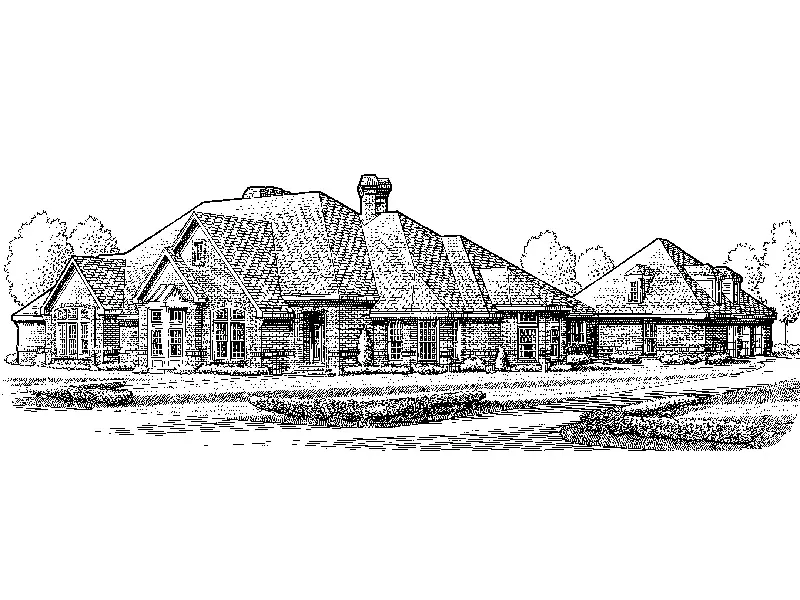 European House Plan Front Image of House - Sherwick Place Luxury Ranch Home 137D-0015 - Shop House Plans and More