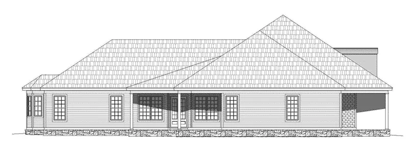 Farmhouse Plan Left Elevation - Thistle Mill Southern Home 141D-0040 - Shop House Plans and More