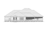 Farmhouse Plan Rear Elevation - Thistle Mill Southern Home 141D-0040 - Shop House Plans and More