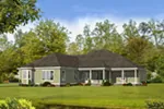 Farmhouse Plan Rear Photo 01 - Thistle Mill Southern Home 141D-0040 - Shop House Plans and More