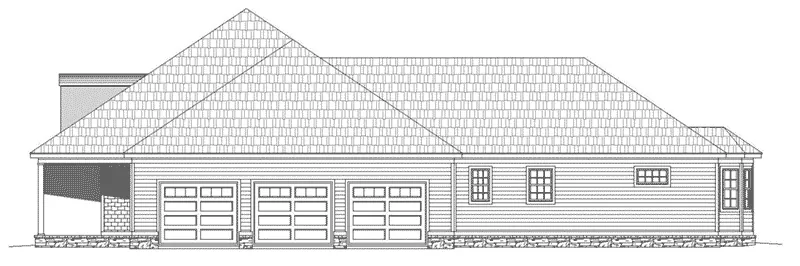 Farmhouse Plan Right Elevation - Thistle Mill Southern Home 141D-0040 - Shop House Plans and More
