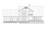 Arts & Crafts House Plan Rear Elevation - 141D-0145 - Shop House Plans and More