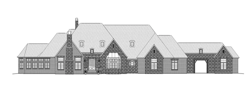 Traditional House Plan Front of Home - 141D-0206 - Shop House Plans and More