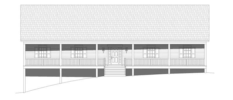 Berm House Plan Front Elevation - 141D-0363 - Shop House Plans and More