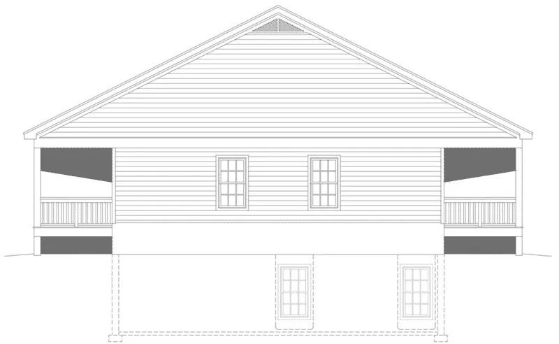Berm House Plan Right Elevation - 141D-0363 - Shop House Plans and More