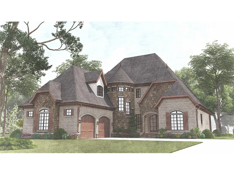 Traditional House Plan Front Image - Ivy Cottage European Home 155D-0007 - Search House Plans and More