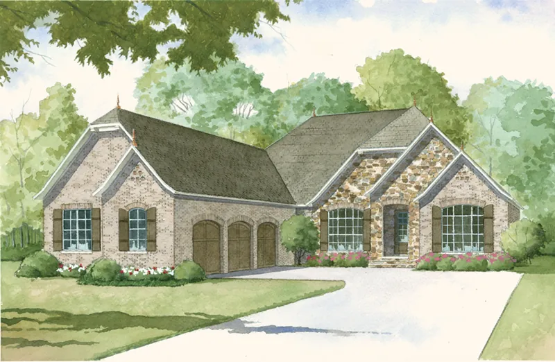 European House Plan Front of Home - Huntcliff Manor European Home 155D-0009 - Search House Plans and More