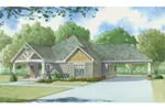 Bungalow House Plan Front of Home - Treetop Retreat Craftsman Home 155D-0010 - Shop House Plans and More