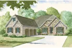 Ranch House Plan Front of House 155D-0013