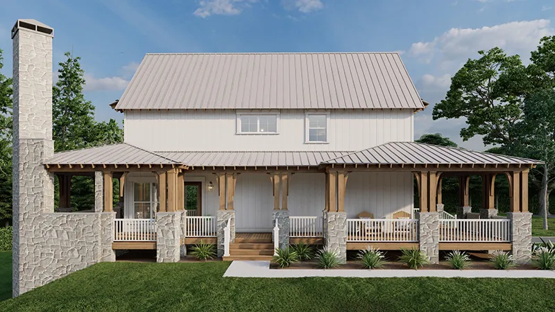Craftsman House Plan Side View Photo 01 - Appalachian Trail Rustic Home 155D-0016 - Search House Plans and More