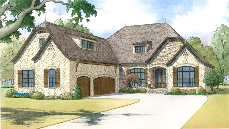 Rustic House Plan Front Image - Saddler Manor European Home 155D-0017 - Shop House Plans and More